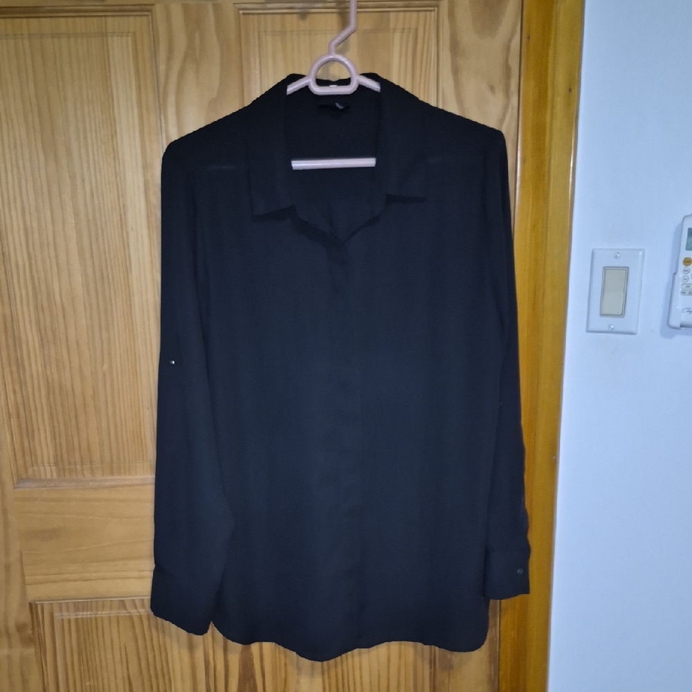Massimo Black Button Down Shirt